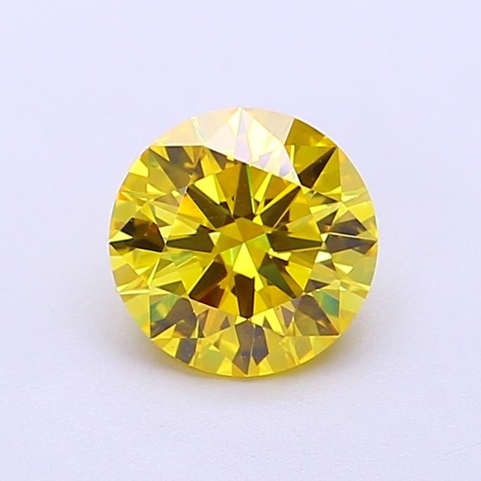 1.04 Ct. Fancy Vivid Yellow Round Lab Grown Diamond