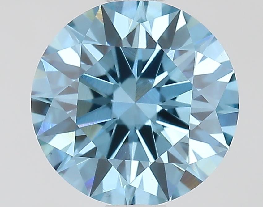 1.22 Ct. Fancy Vivid Blue Round Lab Grown Diamond