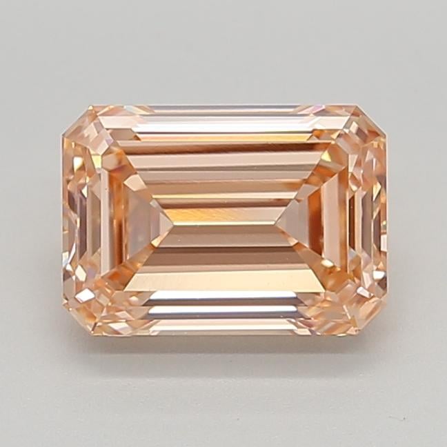 2.35 Ct. Fancy Intense Pinkish Orange Emerald Lab Grown Diamond