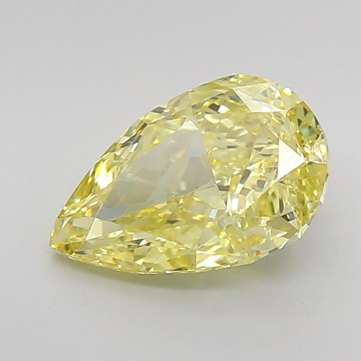 3.02 Ct. Fancy Intense Yellow Pear Lab Grown Diamond