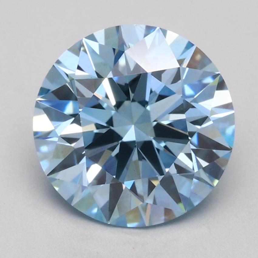 2.05 Ct. Fancy Blue Round Lab Grown Diamond