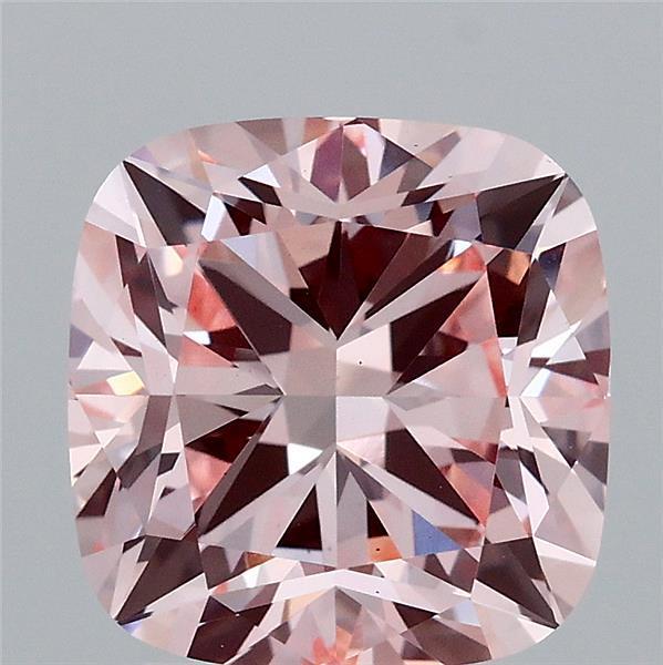 3.08 Ct. Fancy Intense Pink Cushion Lab Grown Diamond