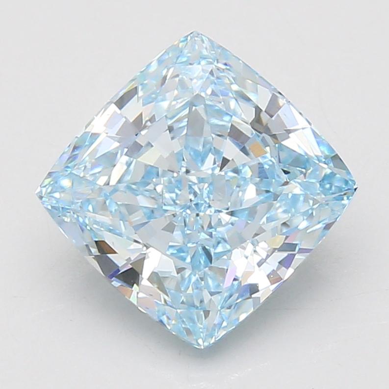 4.10 Ct. Fancy Intense Blue Cushion Lab Grown Diamond