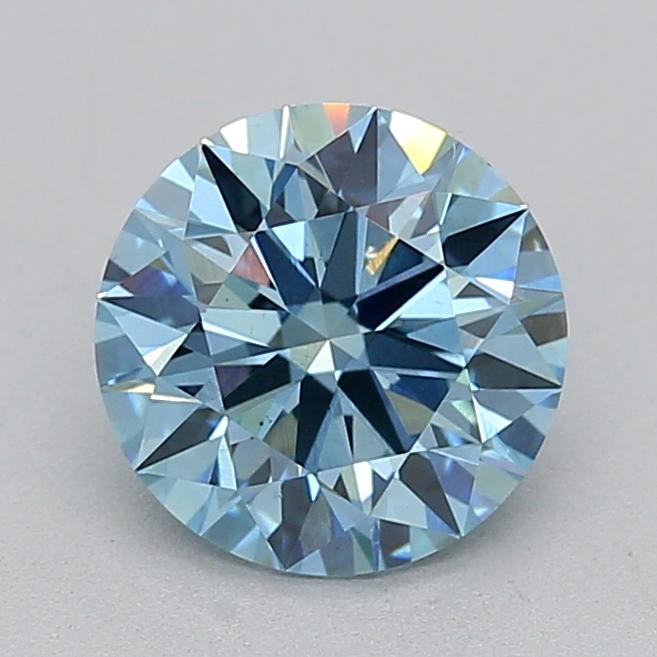 1.34 Ct. Fancy Vivid  Blue Round Lab Grown Diamond