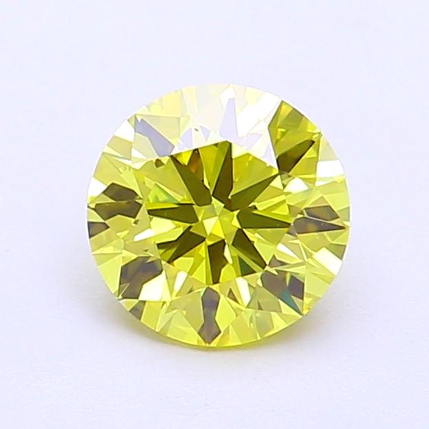 1.04 Ct. Fancy Vivid Yellow Round Lab Grown Diamond