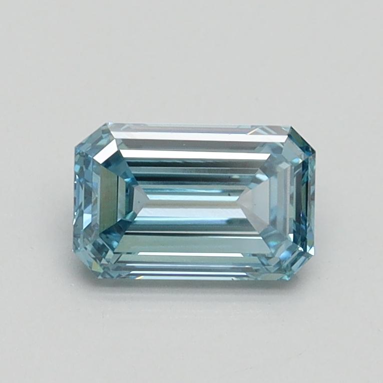 0.74 Ct. Fancy Intense Blue Emerald Lab Grown Diamond