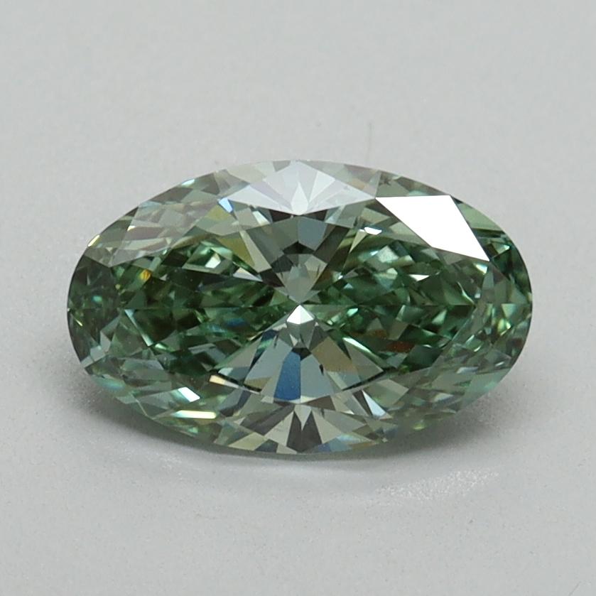 1.01 Ct. Fancy Vivid Green Oval Lab Grown Diamond