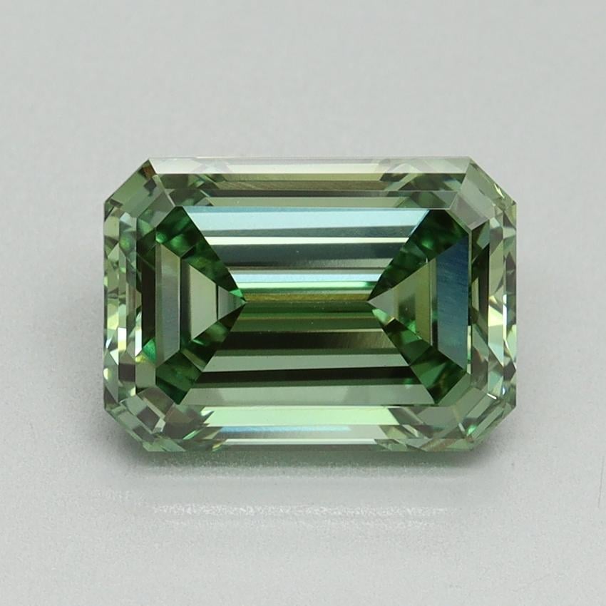 2.62 Ct. Fancy Vivid Green Emerald Lab Grown Diamond