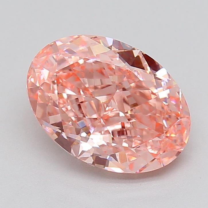 3.07 Ct. Fancy Vivid  Pink Oval Lab Grown Diamond