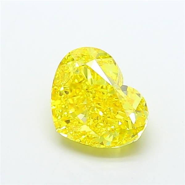 4.12 Ct. Fancy Vivid  Yellow Heart Lab Grown Diamond