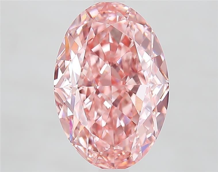 4.32 Ct. Fancy Vivid  Pink Oval Lab Grown Diamond