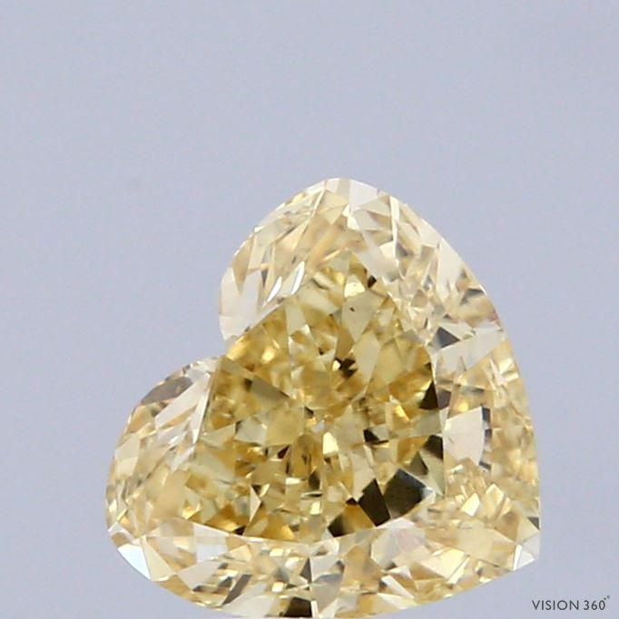 1.61 Ct. Fancy Intense Yellow Heart Lab Grown Diamond