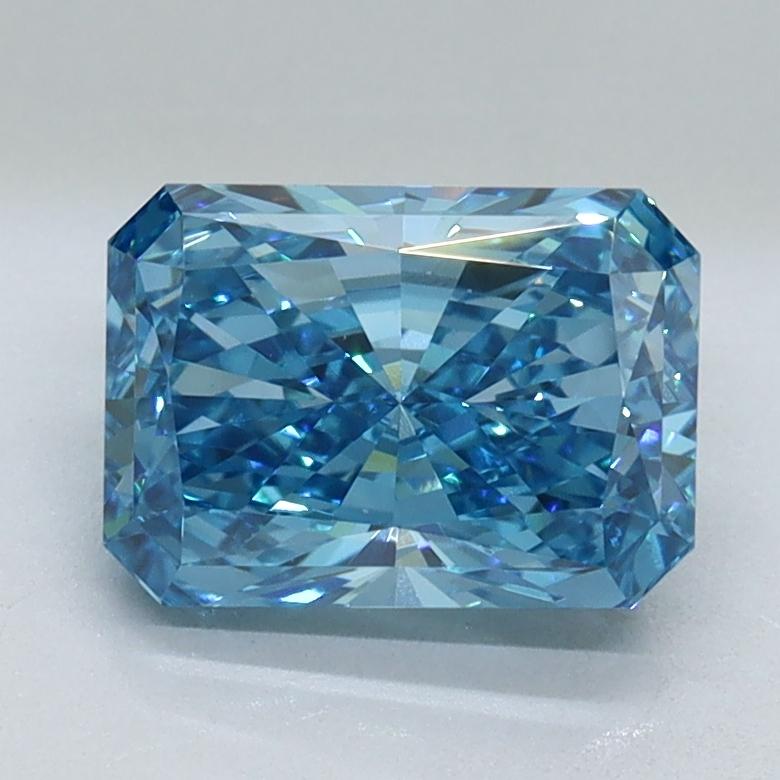 1.53 Ct. Fancy Vivid Blue Radiant Lab Grown Diamond