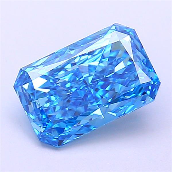 1.52 Ct. Fancy Vivid Blue Radiant Lab Grown Diamond