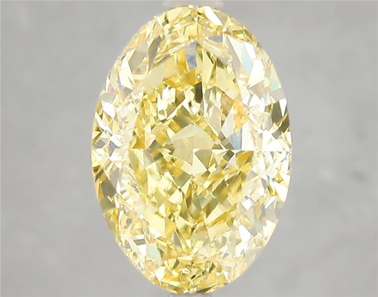 5.04 Ct. Fancy Vivid Yellow Oval Lab Grown Diamond