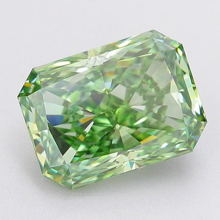 2.50 Ct. Fancy Vivid Green Radiant Lab Grown Diamond
