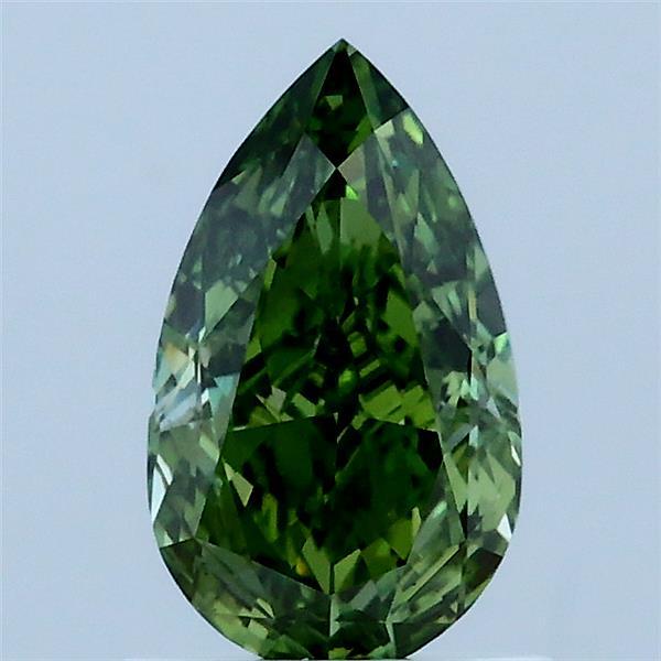 1.06 Ct. Fancy Vivid Green Pear Lab Grown Diamond