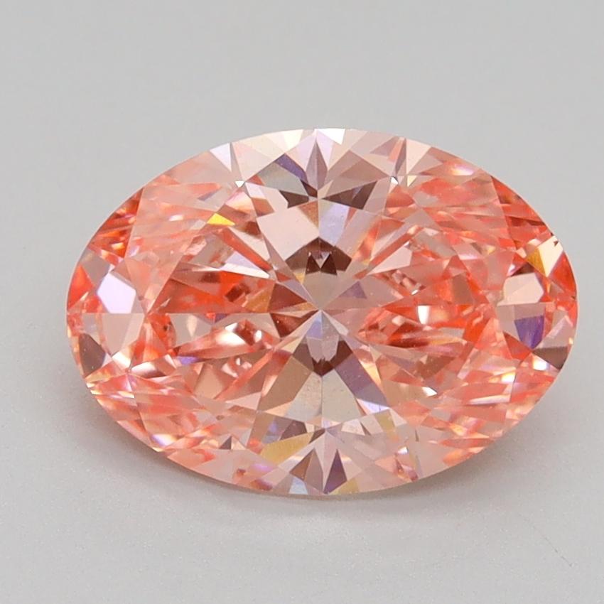 2.01 Ct. Fancy Vivid Pink Oval Lab Grown Diamond
