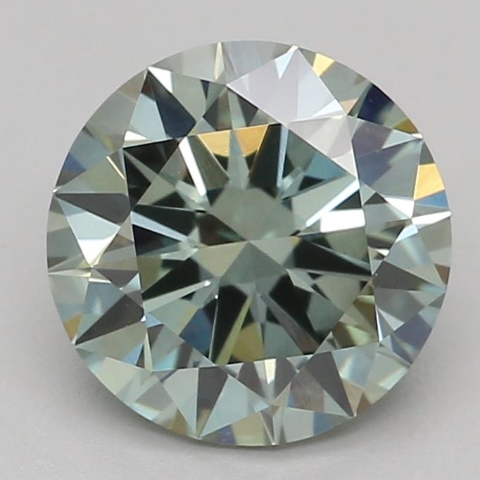 1.02 Ct. Fancy Vivid Green Round Lab Grown Diamond