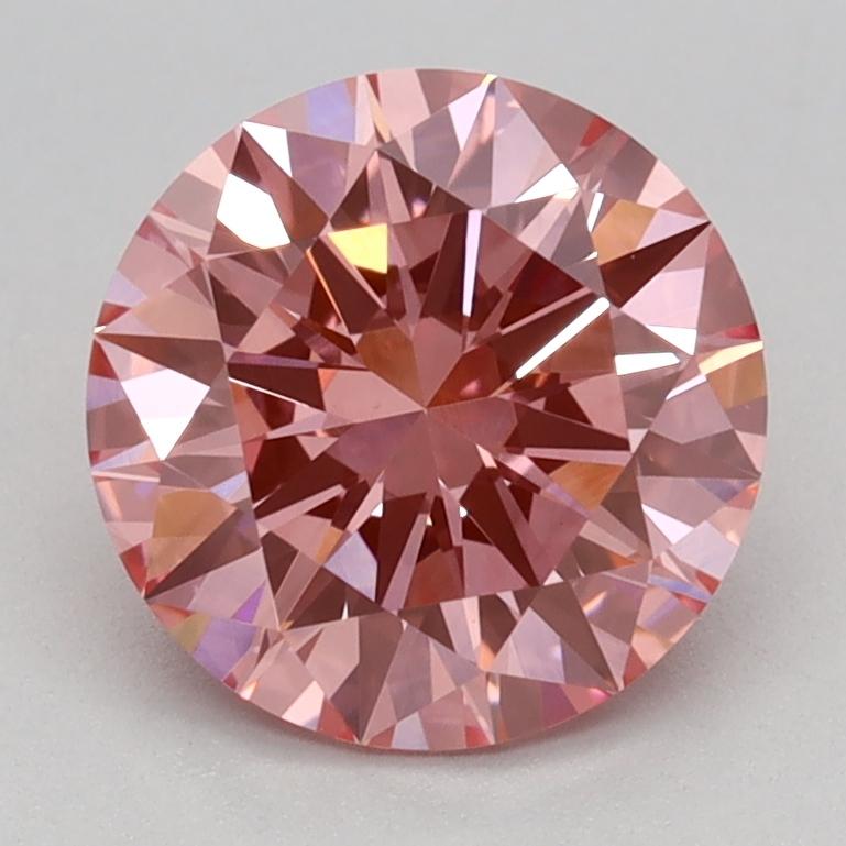 1.50 Ct. Fancy Vivid Pink Round Lab Grown Diamond