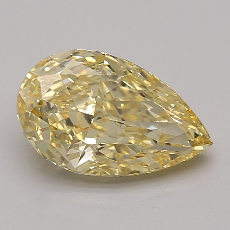 2.14 Ct. Fancy Vivid Yellow Pear Lab Grown Diamond