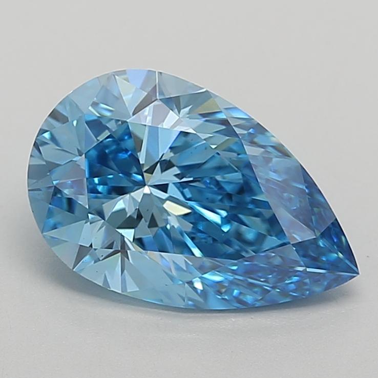 2.55 Ct. Fancy Vivid  Blue Pear Lab Grown Diamond