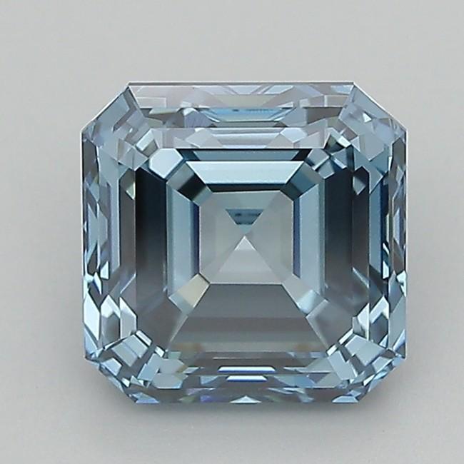 3.28 Ct. Fancy Intense  Blue Asscher Lab Grown Diamond