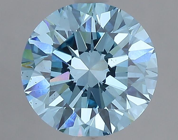 1.50 Ct. Fancy Vivid Blue Round Lab Grown Diamond