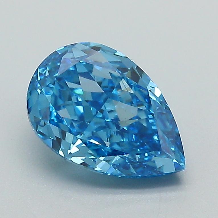 1.61 Ct. Fancy Vivid Blue Pear Lab Grown Diamond