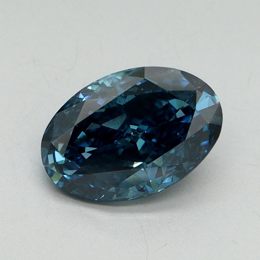 2.02 Ct. Fancy Vivid Blue Oval Lab Grown Diamond