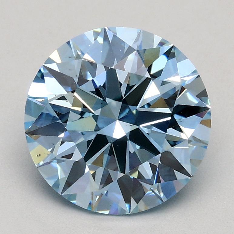1.52 Ct. Fancy Blue Round Lab Grown Diamond
