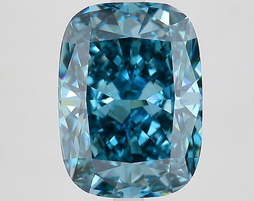 6.03 Ct. Fancy Vivid Pink Cushion Lab Grown Diamond