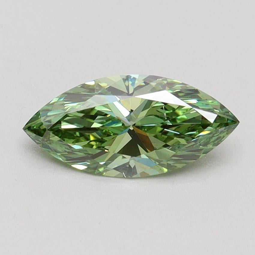 0.80 Ct. Fancy Vivid Green Marquise Lab Grown Diamond