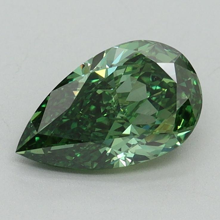 1.05 Ct. Fancy Vivid Green Pear Lab Grown Diamond