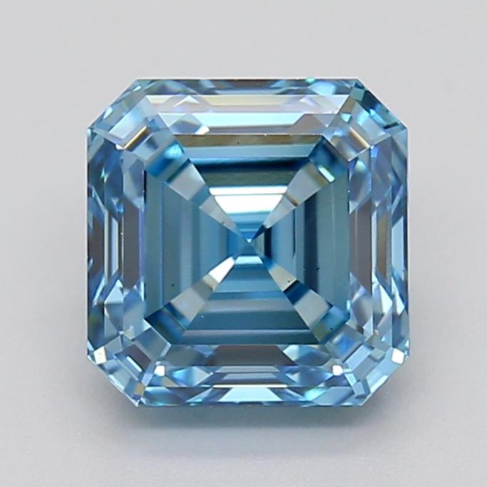 1.56 Ct. Fancy Vivid  Blue Asscher Lab Grown Diamond