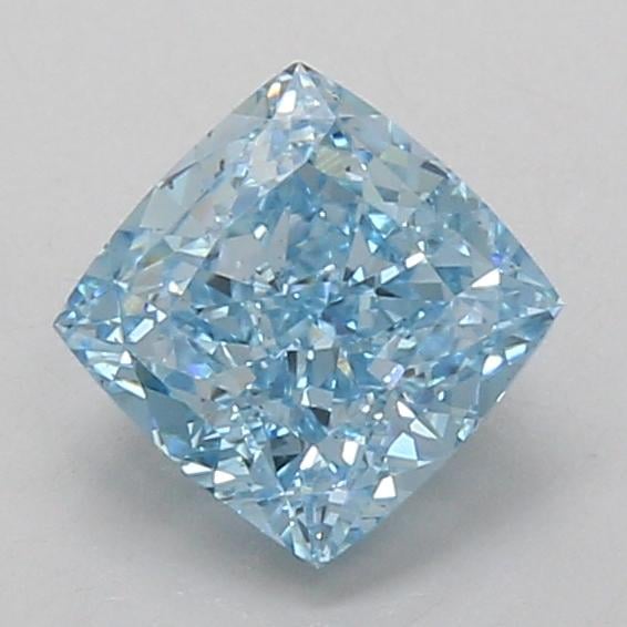 1.52 Ct. Fancy Vivid Blue Cushion Lab Grown Diamond
