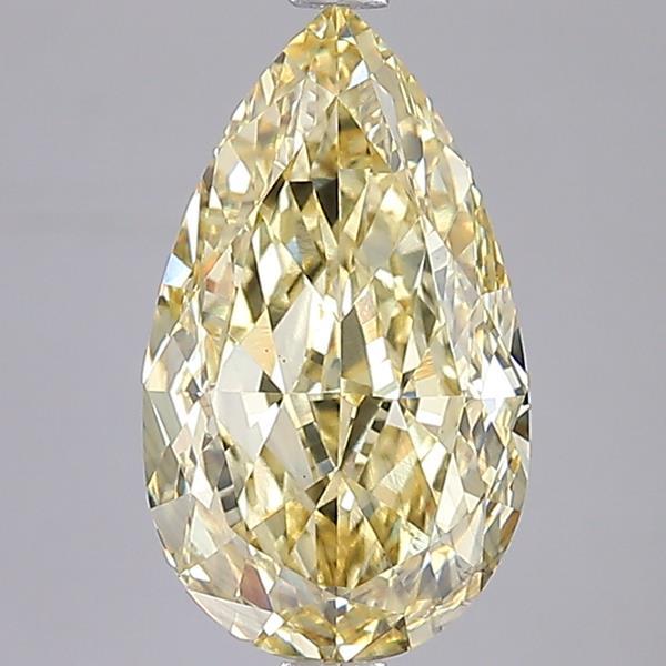 4.01 Ct. Fancy Intense Yellow Pear Lab Grown Diamond