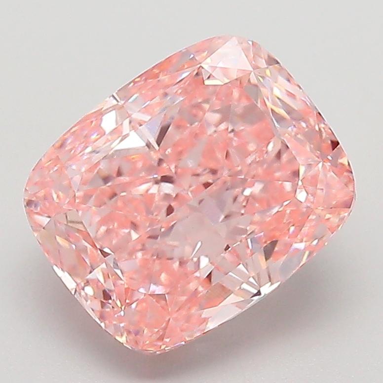 3.00 Ct. Fancy Vivid  Pink Cushion Lab Grown Diamond