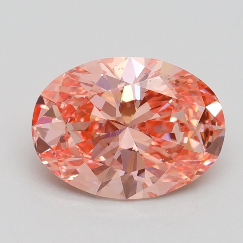 1.72 Ct. Fancy Vivid Pink Oval Lab Grown Diamond