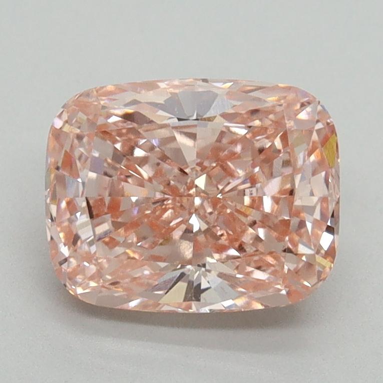 1.73 Ct. Fancy Vivid Pink Cushion Lab Grown Diamond