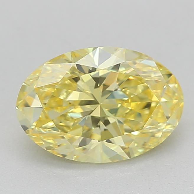 0.56 Ct. Fancy Vivid Yellow Oval Lab Grown Diamond