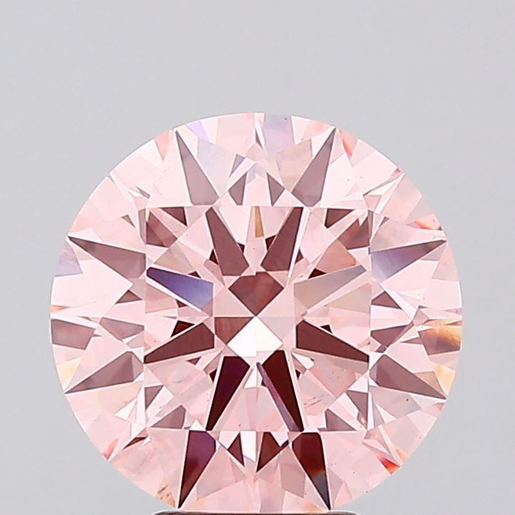 4.76 Ct. Fancy Vivid Pink Round Lab Grown Diamond