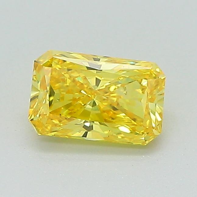 0.54 Ct. Fancy Vivid Yellow Radiant Lab Grown Diamond