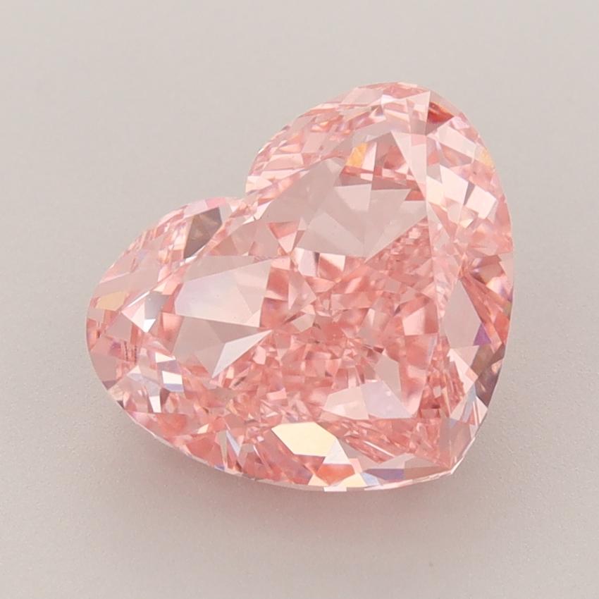 3.58 Ct. Fancy Vivid  Pink Heart Lab Grown Diamond