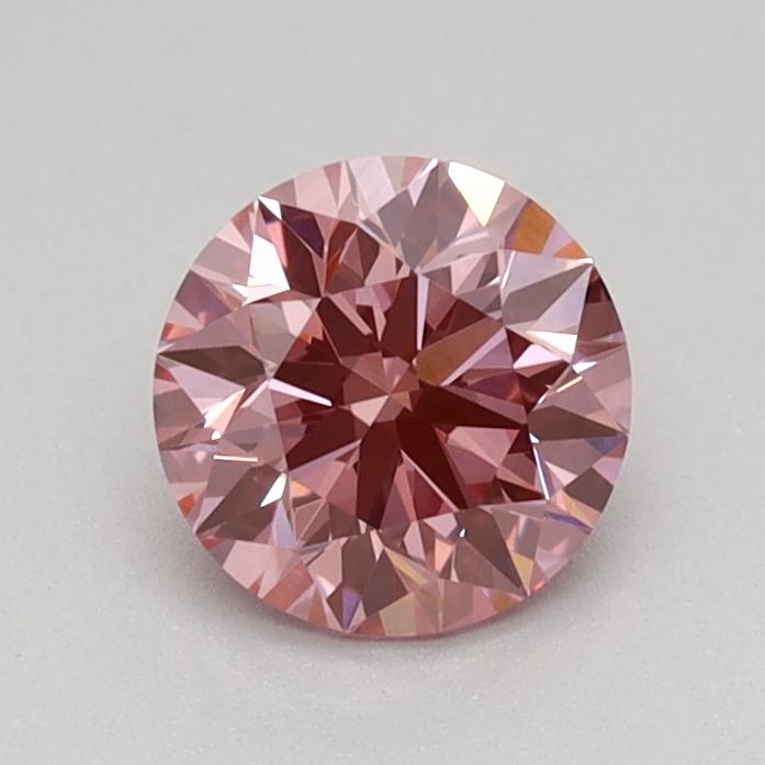 0.59 Ct. Fancy Vivid Pink Round Lab Grown Diamond