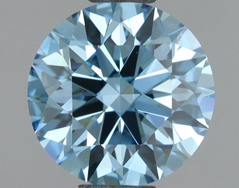 1.58 Ct. Fancy Vivid Blue Round Lab Grown Diamond