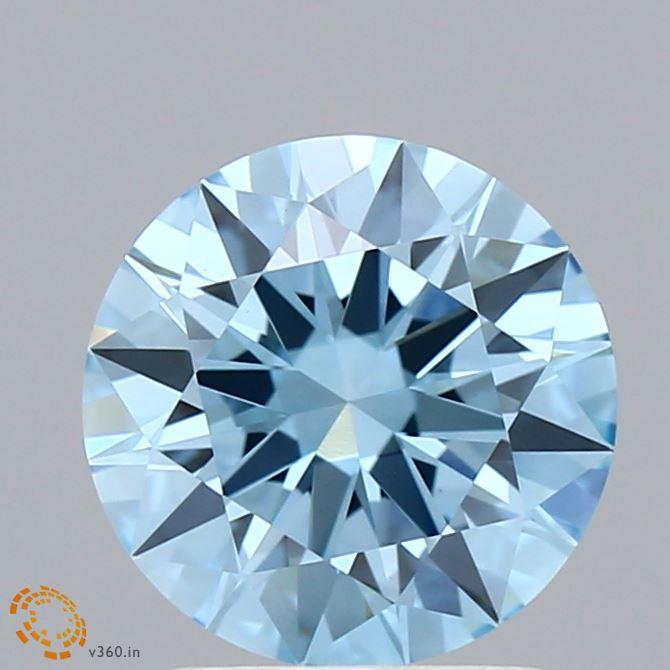 2.03 Ct. Fancy Vivid Blue Round Lab Grown Diamond