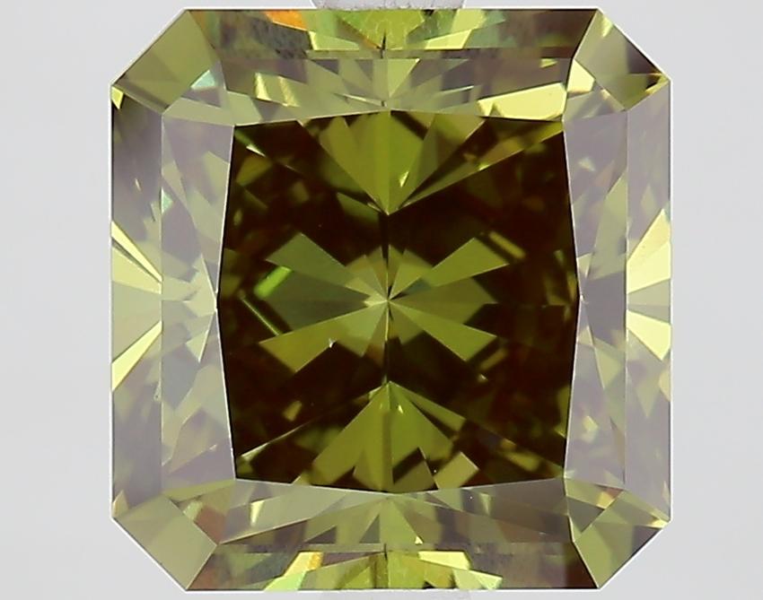 3.42 Ct. Fancy Deep Green Radiant Lab Grown Diamond