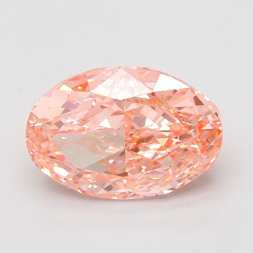 7.01 Ct. Fancy Vivid Pink Oval Lab Grown Diamond
