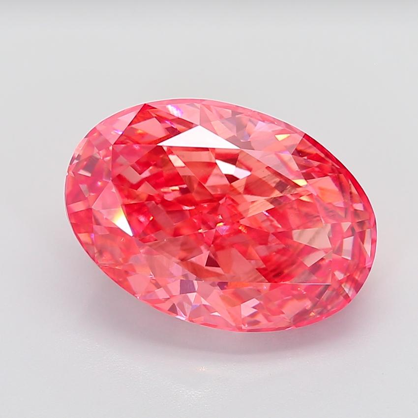 11.62 Ct. Fancy Vivid Pink Oval Lab Grown Diamond
